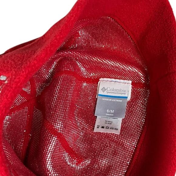 Columbia x REI Co-op Red Beanie Unisex S/M 100% Polyester Soft Knit Hat Winter - Picture 6 of 8